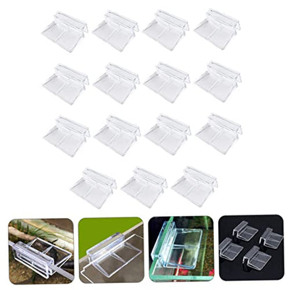 BESPORTBLE 15pcs Aquarium Stand Acrylic Support Brackets Fish Tank Cover Bracket Clips