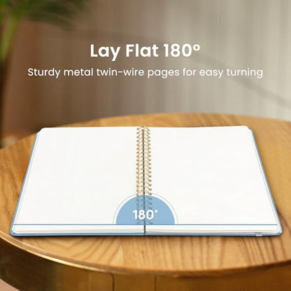 Taja Blank Spiral Journal Notebook for Women & Men, 140 Pages, Sketch Book, Plain Notebook for Drawing & Sketching, Journals for Creative Writing, A5(5.7" x 7.9") – Blue - color: D.Blue, style: d-Blank