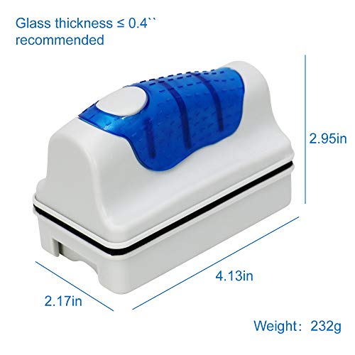 Jasonwell Magnetic Aquarium Fish Tank Glass Algae Glass Cleaner Scrubber Floating Clean Brush(L) - size: L