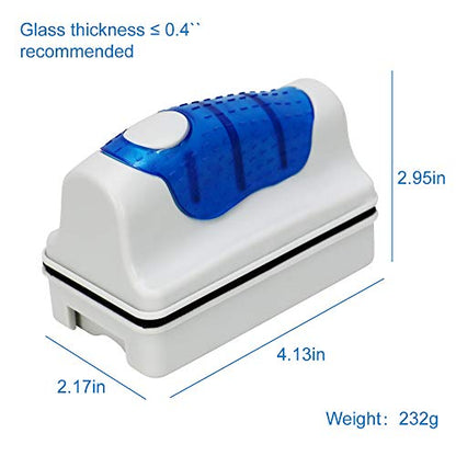 Jasonwell Magnetic Aquarium Fish Tank Glass Algae Glass Cleaner Scrubber Floating Clean Brush(L) - size: L