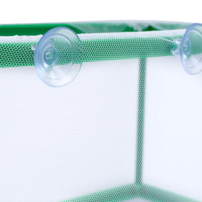 MY MIRONEY 2PCS 10.43" x 5.91" x 5.91" Fish Tank Breeder, Green | Nylon Fish Incubator Mesh Box Aquarium Fish Fry Hatchery Breeder with Suction Cups - style: 10.43" x 5.91" x 5.91"; Green; without Divider