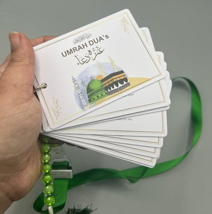 Umrah Dua Cards PVC - Tawaf Tasbih - Step by Step Guide, Umrah Checklist