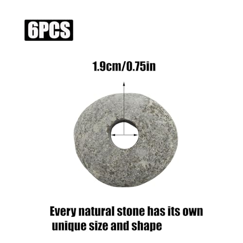 6PCS Aquarium Plant Weights, Live Rocks, Plant Weights for Fish Tank, Unique Shape and Size, Suitable for Decorating Fish Tanks, 0.75" Hole - size: One Hole