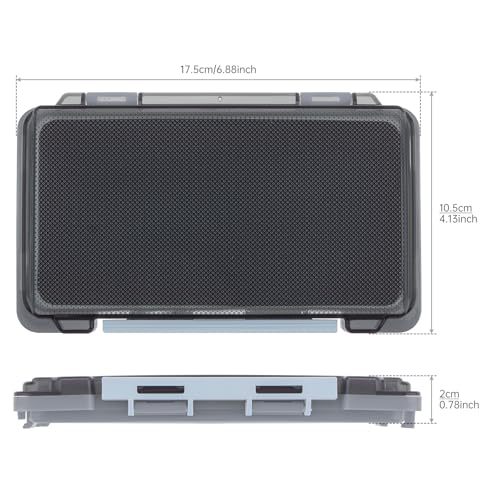 Fishing Tackle Box Slit Foam Case, Super Slim Fishing Lures Jig Box Hooks Spinners Spoons Storage Tackle Tray, (6.8 * 3.8 * 0.8inch) (Gray) - color: Gray
