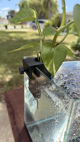 Aquarium Plant Holder for Standard Rimless Fish Tanks The Tube 3D Printed - Pothos Holder - Stemmed Plant Holder -Aquascaping & Aquarium Tool Holder
