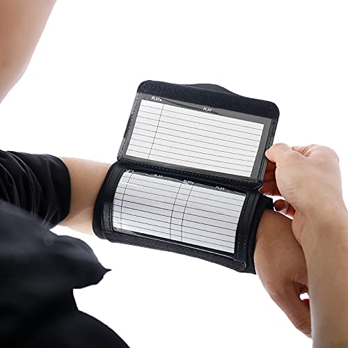 Yaegoo 10 Pack Wrist Coach Football Playbook Wristbands - Adult Size - Pro Football Armband Playbook for Flag Football and Tackle Football