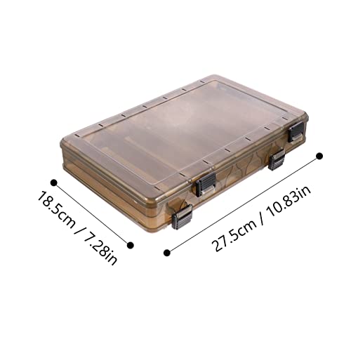 Fabric Storage Bins，Plastic Bins ，Plastic Bait Sea Fishing Stacked Beads Cages Pole Hooks Aquarium Waterproof - size: 27.5X18.5X4.8CM