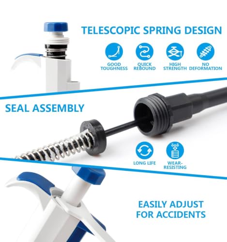 FOUR E'S SCIENTIFIC 20-200μL Pipette, Adjustable Volume Micropipette | Single-Channel Pipettor, Ergonomic Design, Precise Volume Dial - size: 06 (20-200uL)