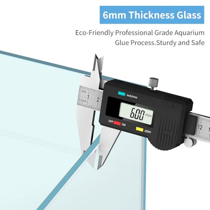 Ultra Clear Glass Aquarium Thickened Large Fish Tank -Suitable for High-end Fish Enthusiasts (5.5 Gallon, Tank) - size: 5.5 Gallon