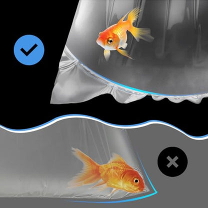 Fish Shipping Bags for Live Fish, 15x30” Round Bottom Double Seal Clear Leak-Proof Live Fishes Transport Bags Koi Transport Bag, Betta Shipping Fishery Bag (Ultimate 3 mil, 25 Pack) - color: 15x30”, 25 Pcs