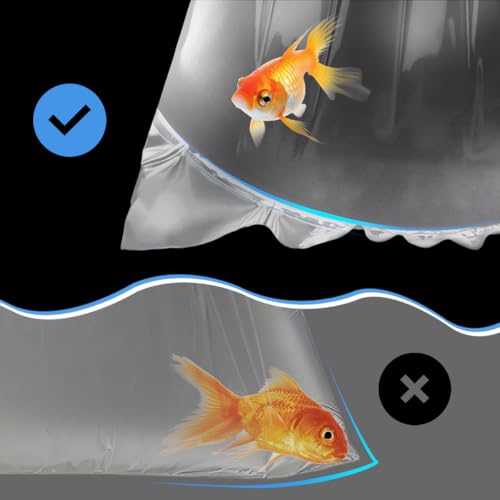 Fish Shipping Bags for Live Fish, 15x30” Round Bottom Double Seal Clear Leak-Proof Live Fishes Transport Bags Koi Transport Bag, Betta Shipping Fishery Bag (Ultimate 3 mil, 25 Pack) - color: 15x30”, 25 Pcs