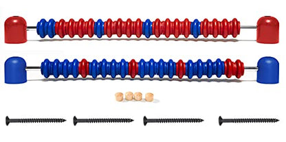 Zdgao Shuffleboard Score Keeper - Abacus Bead Score Counter, Wooden Shuffleboard Scorer for Shuffleboard Tables with Installing Hardwares