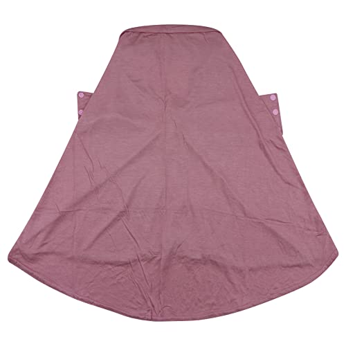 AIBEARTY Women Fashion Instant Muslim Turban Hijab with Snap Fastener Breathable Headscarf Bonnet Cap Turban Hat Shawl - color: Modal Pink - 3 Buttons
