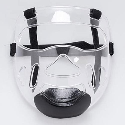 Clear Taekwondo Mask for Adult Martial Arts Headgear with Detachable Face Shield - Thick Padded Protection for Karate, Boxing, Sparring, Muay Thai, Kickboxing Training