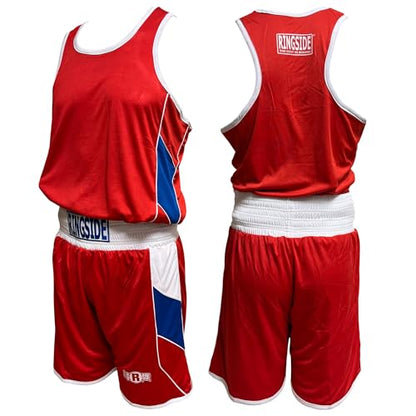 Ringside Reversible Red/Blue Boxing Competition Outfit for Adult and Youth - size: Large