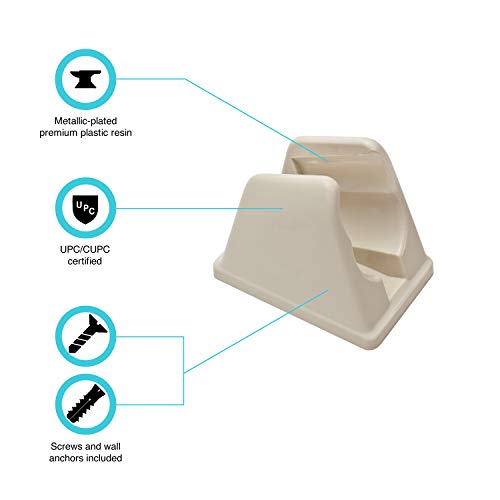 Dura Faucet DF-SA156-BQ RV Handheld Shower Wand Bracket (Bisque) | RV handheld shower wand bracket for campers, trailers, and motorhomes. - color: Bisque Parchment