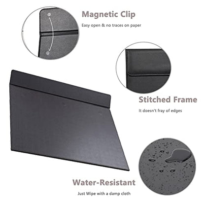 18''x14'' Large Rectangle A3 Desk Writing & Drawing Desk Pad &Board Table Protector Mat with Paper Clip on Top Brown - color: Brown-a189