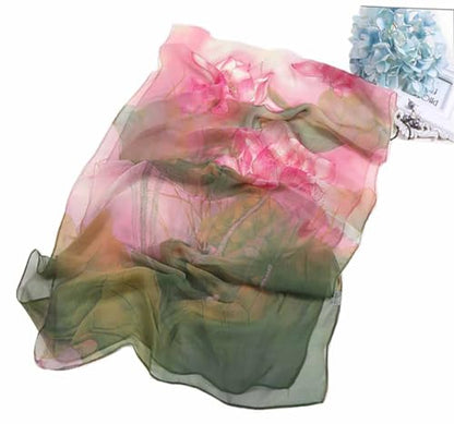 Acotavie Scarfs for Women Lightweight Fashion Scarves Print Floral Pattern Scarf Shawl Wraps - color: W01