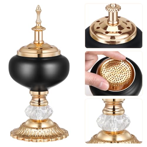 PRETYZOOM European Incense Burner Resin Candlestick Style Decor for Meditation Aromatherapy Housewarming Gift Home Decor Ornament Desktop Censer for Relaxation and Religious Use