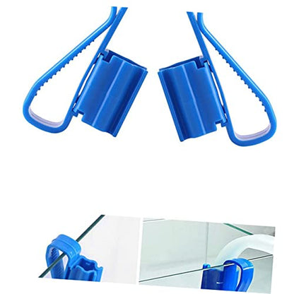 2pcs Aquarium Filtration Hose Clip Pipe Holder for Easy Cleaning and Water Change Fish Tanks and Buckets - size: 8.5*1.8CM