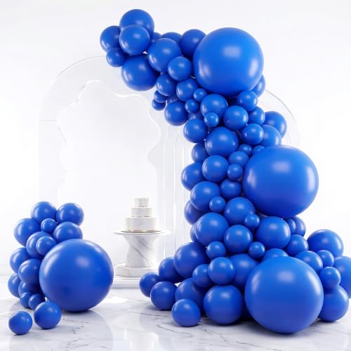 RUBFAC Blue Balloons Different Sizes Dark Blue Balloon Arch Kit 129pcs - color: Dark Blue