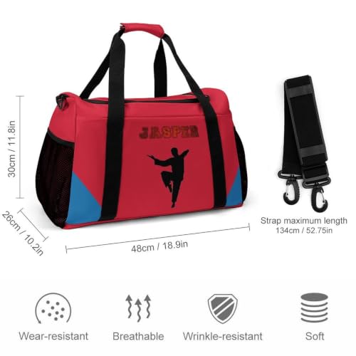 Custom Name Taekwondo Karate Duffle Bag for kids Boy Girls,Personalized Martial Arts Gear Bag,Water-Resistant Sparring Equipment Red Taekwondo - color: Taekwondo Karate-07