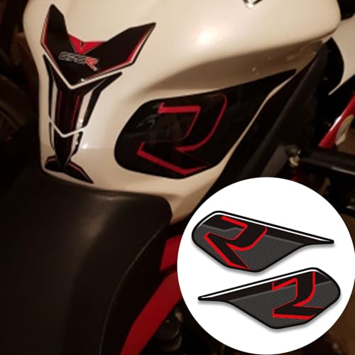 Motorcycle 3D Tank Pad Compatible with Triumph Street Triple Daytona 675 765R RS Stickers Gas Kit Knee Fish Bone Tank Pad Decals Fit for 675 765 R RS Stickers Decals Tank Protection Waterproof (A-26) - color: A-26