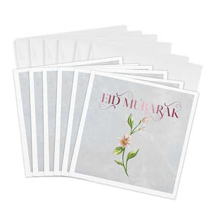 3dRose Greeting Cards - Image of quote Eid mubarak - 6 Pack Mahwish - Quote - size: 6 Greeting Cards with envelopes