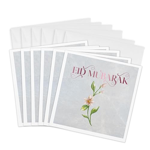 3dRose Greeting Cards - Image of quote Eid mubarak - 6 Pack Mahwish - Quote - size: 6 Greeting Cards with envelopes