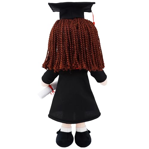 June Garden Snuggle Cuties 15" Graduation Gifts - Soft Plush Dolls with Cap and Gown - Gifts for Preschool and Kindergarten Graduation Day - Girl M - color: Graduation Girl, size: Medium