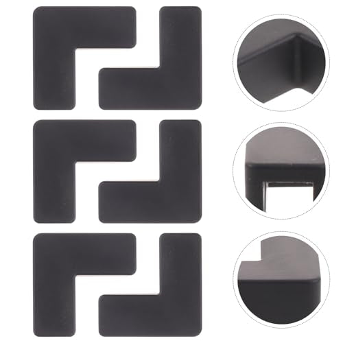 6pcs Silicone Fish Tank Corner Protectors Black Medium Flexible Edge Guards for Aquarium and Pet Carrier Safety Bumpers Protective Tank Corner Guards