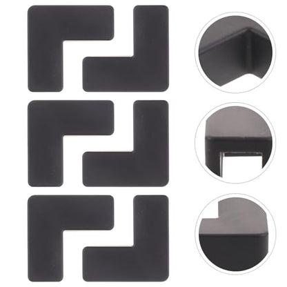 6pcs Silicone Fish Tank Corner Protectors Black Medium Flexible Edge Guards for Aquarium and Pet Carrier Safety Bumpers Protective Tank Corner Guards
