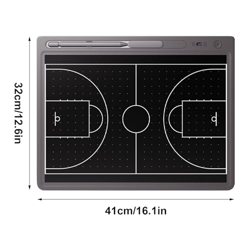 LCD Basketball Coaching Board, Electronic Basketball Tactical Board for Training Teaching Competition Command(20 inches) - size: 20 inches