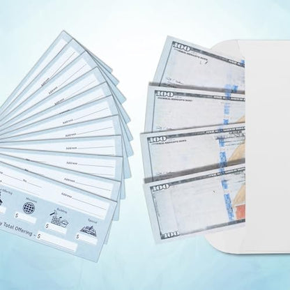 Eaasty 200 Pieces Church Offering Envelopes My Offering Bill Size Envelope Church Tithe Envelopes for Donations, Religious Occasions(Fresh Style) - style: Fresh Style
