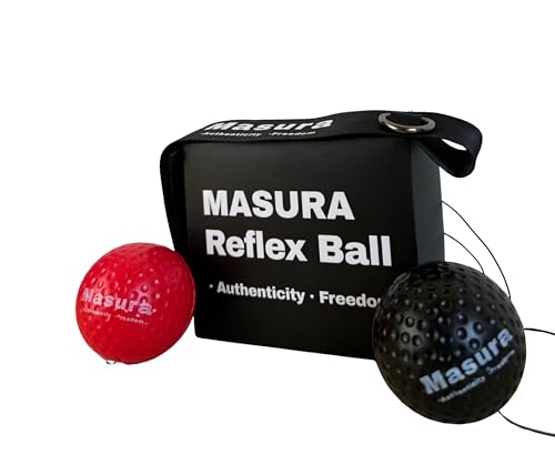 The Ultimate Reflex Ball Set – Masura Reflex Ball Includes 2 Reflex Balls + 1 Adjustable Headband Train Your Coordination, Reflexes, Reaction time, Accuracy, Focus, Peripheral Vision, and Stamina