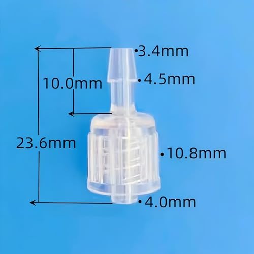 Moveable Male Luer Lock Connector × Hose Barbed Adapter for Laboratory Biochemical Analytical Instruments Food Machinery 50PC/PK (for 1/8'' Hose ID, PC) - size: for 1/8'' Hose ID, PC