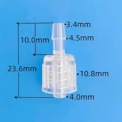 Moveable Male Luer Lock Connector × Hose Barbed Adapter for Laboratory Biochemical Analytical Instruments Food Machinery 50PC/PK (for 1/8'' Hose ID, PC) - size: for 1/8'' Hose ID, PC