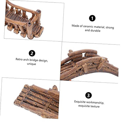 GALPADA 2pcs Aquarium Bridge Decor for Fish Tanks Fake Bridge Adornment for Aquatic Landscapes Shrimp and Turtle Accessories for Aquatic Environments