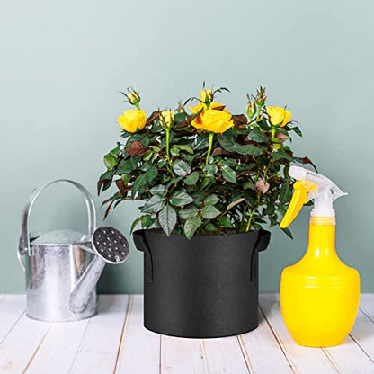 JNYONG NYONG 12-Pack 25 Gallon Thickened Non-Woven Grow Bags | Aeration Fabric Pots with Handles - size: 25 Gallons
