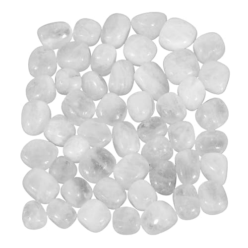 Sportmusies 1lb Natural Polished Crystals for Home Decoration, Rock Crystal | Crystals for Reiki Healing Chakra Balancing, Minerial Stone Specimen, Rocks for Zen Garden Vase Filler Jewelry Making Crafts - color: #1-white