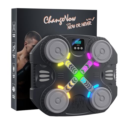 Music Boxing Machine for Kids-Interactive Wall Mounted Punching Target with Sound & Lights,Smart Boxing Trainer Machine Fitness Game Gymnastics Equipment for Home,Birthday Gift for Boys Girls Age 3-12 - color: 4 Strike Points-kids 3+