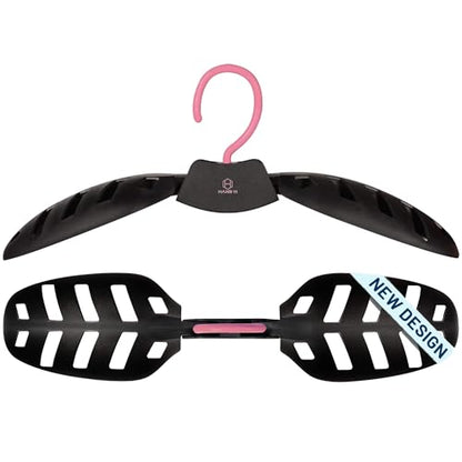 Hang 11' Wetsuit Hanger - Improves Your Wet Suit Longevity, Quick Dryer, Foldable Wetsuit Hangers for Surfers, Ideal for Drysuit Scuba Diving Gear & BCD, Surfing Accessories, Surfing Gifts (Pink) - color: Pink