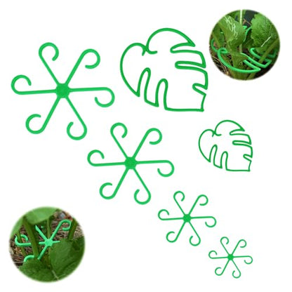 Plant Stem Supports for Indoor Plants, Reusable Monstera Plant Support, Plant Propagation Buddy, Sturdy Houseplant Accessories, Stable Leaf Buddy Plant Support Stakes, 6PCS Green
