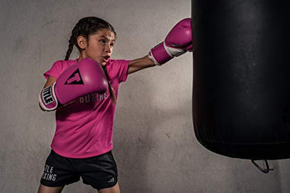 TITLE Boxing Pro Style Leather Training Gloves 3.0 - Boxing Gloves, Boxing Training Gloves, MMA Gloves, Oz Training Gloves, Kickboxing Gloves, Punching Bag Gloves, Sparring Gloves - color: Hot Pink/White, size: 12 oz