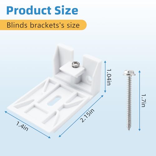 3/4" Blinds Shade Brackets Compatible with Hunter Douglas Duette, Blinds Mounting Clips Fit for Honeycomb, Cellular and Applause Shades, 3 Pack