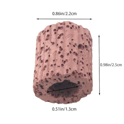 6PCS Aquatic Plant Cultivation Fixed Ring Base 25mm Brown Ceramic Aquarium Decoration for Decorating Fish Tank Landscapes
