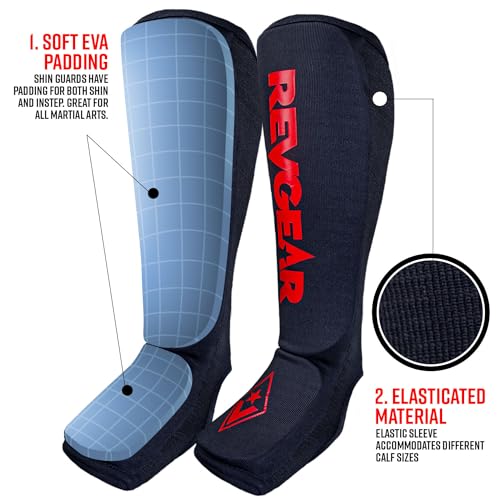 Revgear Neoprene High-Performance Gel Pro Hand Wraps Dominator Muay Thai Shin Guard