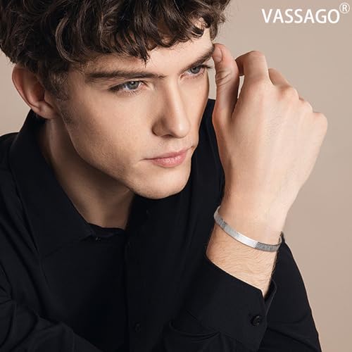 VASSAGO Islamic Gifts Ayatul Kursi Bracelet for Women Men Muslim Quran Allah Openable Bangles Ayatul Kursi Arabic Calligraphy Cuff Bracelet Islam Islamic Jewelry Eid Gifts - color: silver islamic bracelet