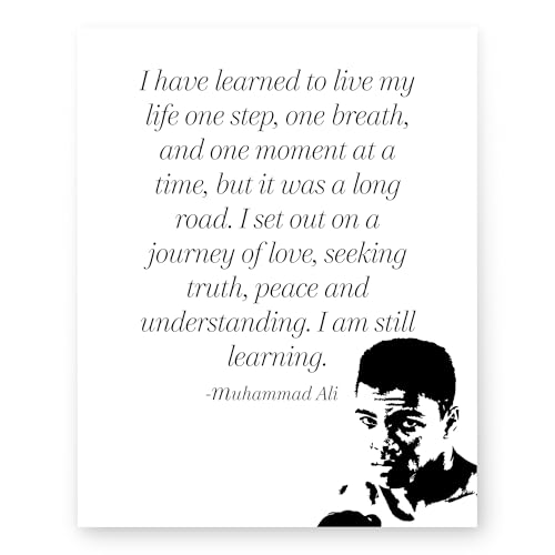 Muhammad Ali 'I Am Still Learning' Vintage Boxing, 8x10 Unframed