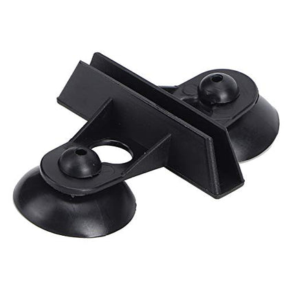 Aquarium Suction Cup Divider Clip, 40Pcs PVC Partition Support, White Fish Tank Separating Board Holder (Black) - color: Black